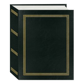 Pioneer Mini Max Bound Photo Album, Solid Color Designer Covers with Accents, Holds 100 4x6 Photos, 1 Per Page, Color: Black