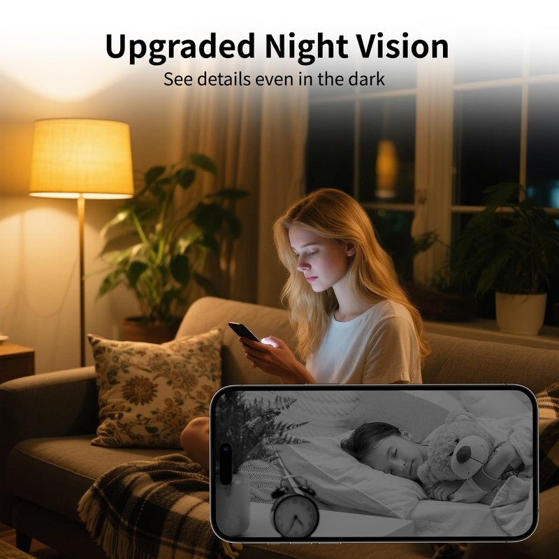 HowKow 4K Mini Security Camera WiFi Wireless Camera Small Smart
