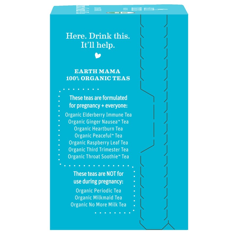 Earth Mama Organic Throat Soothie Tea with Elderflower for Immune