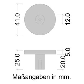 Gedotec Furniture Knob Antique | Cabinet Knob Brushed Copper | Como | Metal Door Knob Round | Drawer Knob Diameter 41 mm | Dresser Knob Kitchen Cabinets & Doors | Pack of 10 - Furniture Knob with