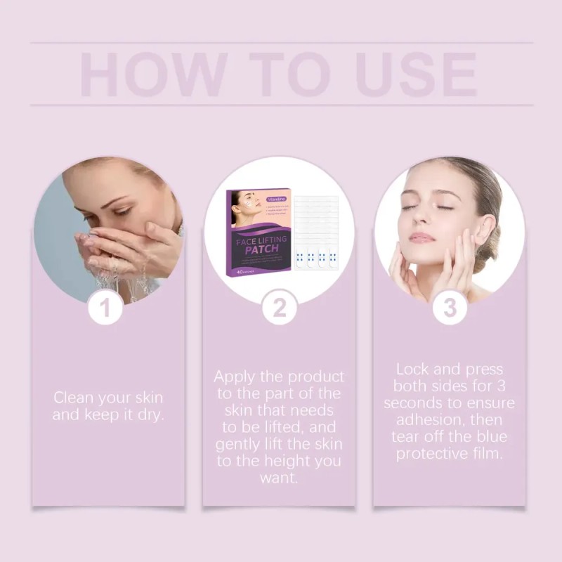 Parches De Estiramiento Facial Viareline Para Mentón En Form