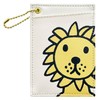 Miffy BN2083OW Women's Lion Double-Sided Pass Case, white (off-white)