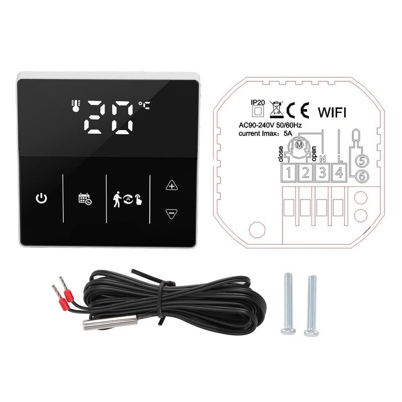 WIFI Thermostat Digital Display Smart Touch Screen Phone APP Voice