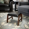 JESONVID Small Foot Rest Ottoman, 11.8" H PU Leather Rectangle