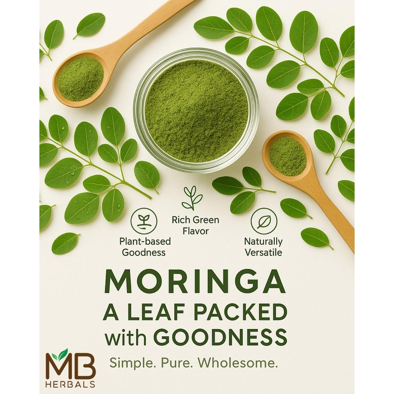 MB Herbals Moringa Leaf Powder 8 oz (227g / 0.5