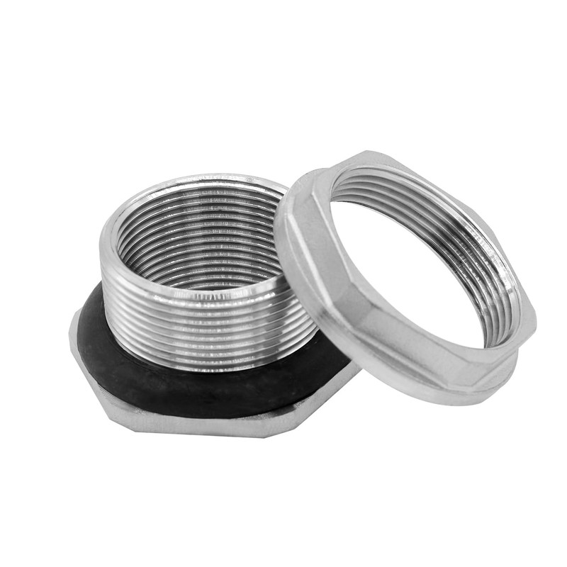 Beduan 1.5" Female Bulkhead Water Tank Connector Stainless Steel Thru-bulk