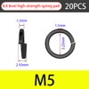 Qrity Pack of 20 spiral spring washers, spring washers, M5