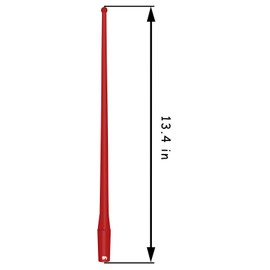 ONE250 13" inch Flexible Rubber Antenna, Compatible with Jeep Wrangler JK JKU JL JLU Rubicon Sahara Gladiator Renegade (2007-2024) - Designed for Optimized FM/AM Reception (Red)