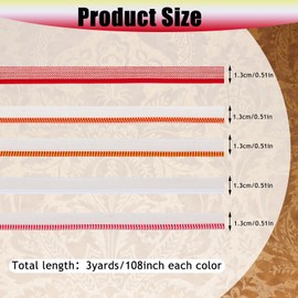 NICENEEDED 5 Pack 15 Yard Book Binding Headbands Endbands Cotton Book Headband Book Binding Kit for Beginners Bookbinding Book Arts Enthusiast Sewing Decor