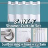 No Hook Extra Long Shower Curtain Set Hotel Grade with