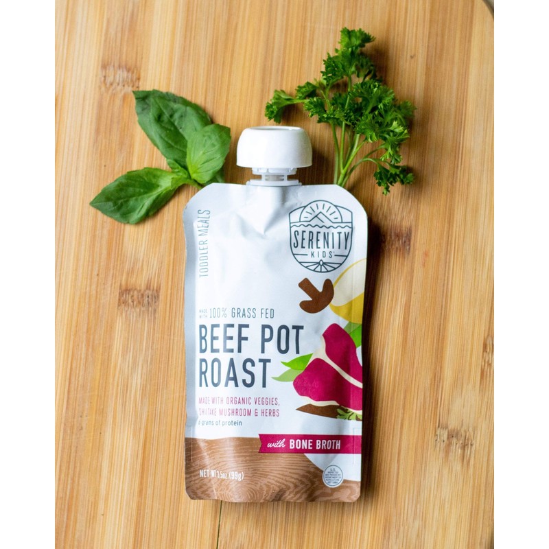Serenity Kids Toddler Purees, Grass Fed Beef Pot Roast with
