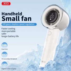 Unbranded XO Mini Portable Handheld Turbo Fan USB Rechargeable Cooling Fan Up to 16 Hours