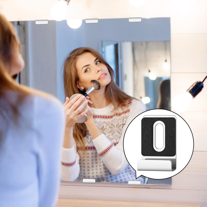 6Pcs Metal Mirror Clips for Wall Mounting, Mirror Holder Clips