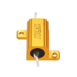 sourcing map 2 Pieces Aluminium Housing Resistor 10 Watt 50 Ohm Wirewound for Converter