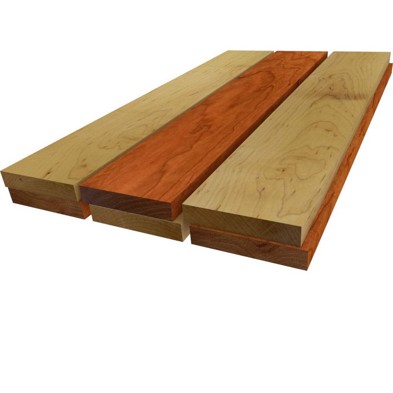 (6) Maple/Cherry Boards 3/4" X 4" X 24" (3 Maple,
