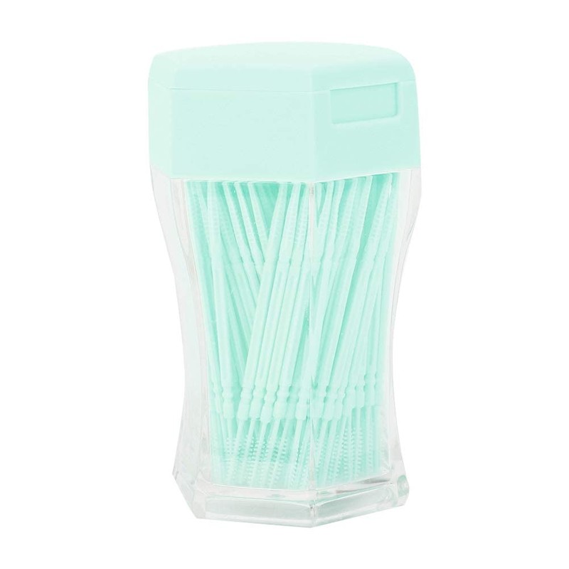 Agatige 200pcs 2 Ends Toothpicks, Plastic Coloured Teeth Toothpicks with