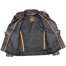 Milwaukee Leather "Tall Men's Classic Biker Jacket w/Half Belt & Side Laces (XX-Large)
