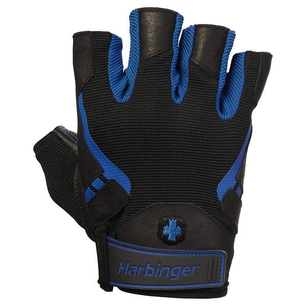 Harbinger Pro Non-Wristwrap Weightlifting Gloves with Vented Cushioned Leather Palm (Pair)