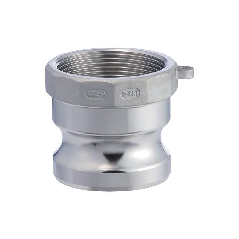 TOYOX 633-AB-1-1/2-SST Female Cam Lock Adapter, For Plant Plumbing and