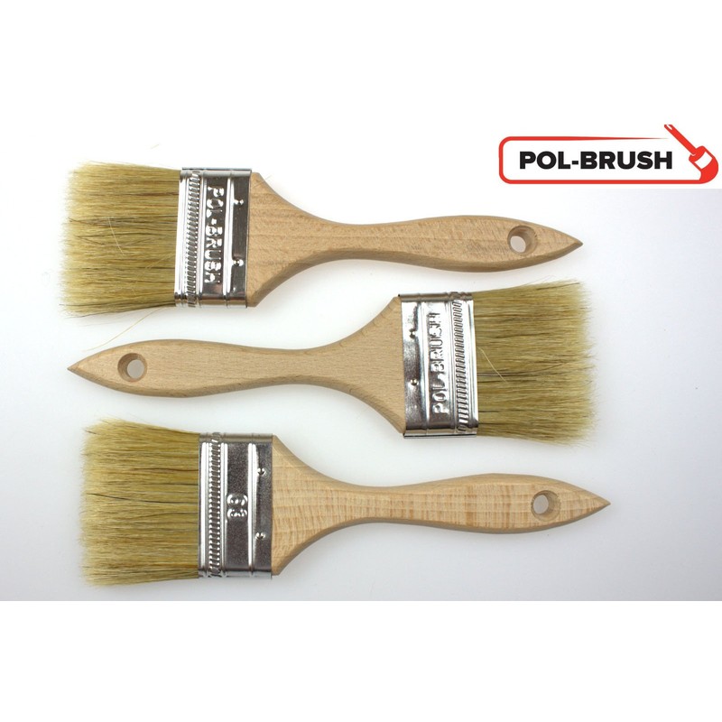 POL-BRUSH Flat Paint Brushes Set - Professional Multipurpose Flat Paint