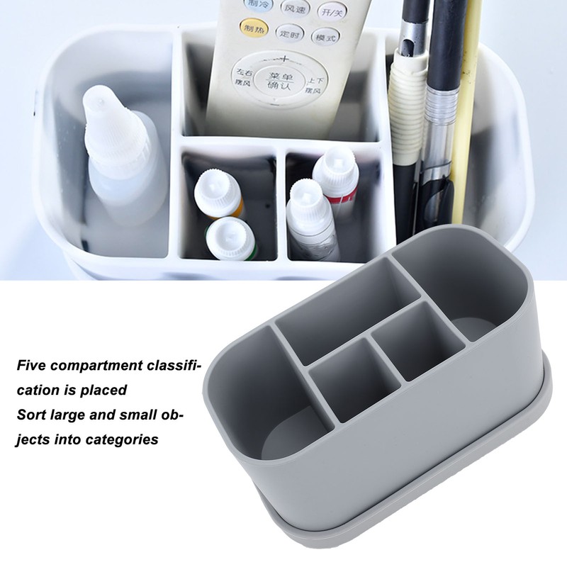 Silicone Toothbrush Toothpaste Holder Multipurpose 5 Slots Drainage Holes Bathroom