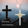 TIGER RIDER Cross Necklace Sterling Silver Gold Heart Cross Pendant