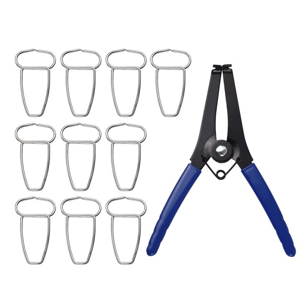 Weytoll Spring Clamp Pliers with 10 Miter Clamps Woodworking Tool Miter Pliers and Clips for Frames Moldings Wooden Composite Miter Corners