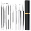 Pimple Popper Tool Kit,10 Pcs Professional Blackhead Remover Comedones Extractor