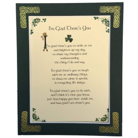 I'm Glad There's You - 8x10 Friendship Blessing with Green Matting