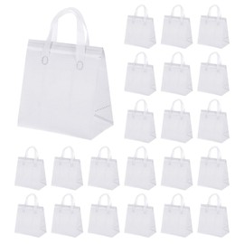 uxcell 50pcs Insulated Take Out Bags, 9.4" x 5.9" x 10.2" Insulated Take Away Bags Thermal Disposable Lunch Bags Disposable Cooler Bags for Hot Cold Food Catering Grocery Picnic White