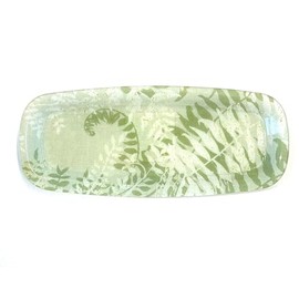 EKS U-TY101/S Hot Towel Tray, 7.3 x 2.8 inches (18.5 x 7 cm), Green Leaf "Vague"