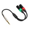 0.3M 24AWG Pure Copper Double Shield 6.35 Male to Double