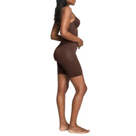 SPANX ASSETS High-Waist Mid-Thigh Short - Seamless Shapewear Shorts - Ultra-Firm Compression - Thigh & Tummy Control - Breathable - Chestnut Brown - XL