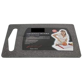 Poundsaver Thick Plastic Chopping Board, Black Plastic Cutting Board, Juice Grooves, Non Porous, Easy Grip Handle, Non Slip Food Preparation Best for Chef, Kitchen and Professional Use (37x25)