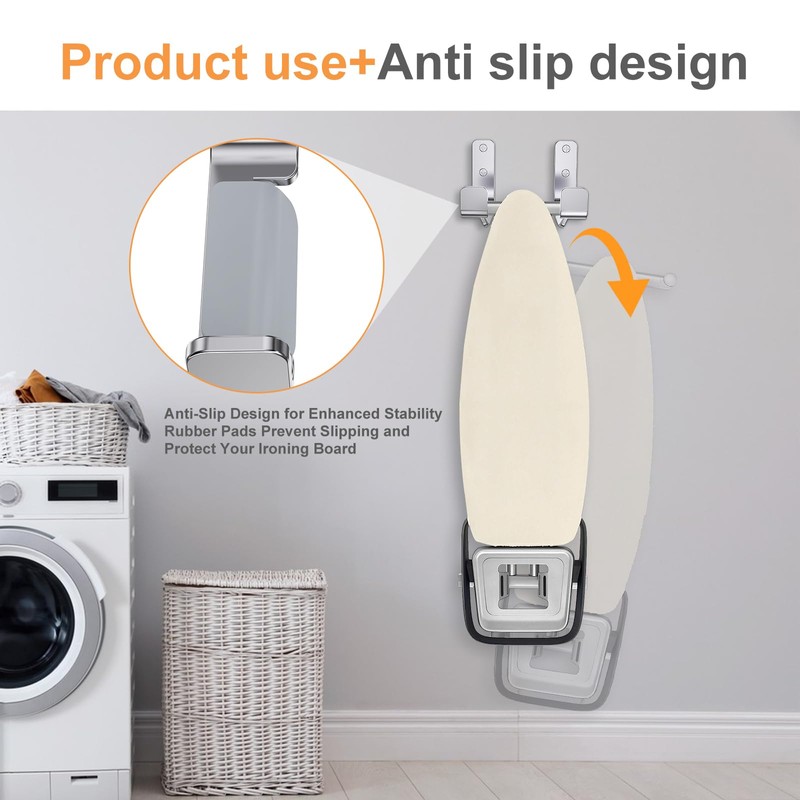 MUSVOH Ironing Board Holder Hanger Wall Mount, 304 Stainless Steel