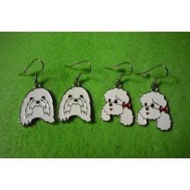 POODLE, MALTESE, ITALIAN GREYHOUND, CHOW DOG EARRINGS 1 pr