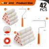 HANJKINZ 40 Pack Microfiber Paint Roller, 4 Inch and 6