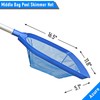 Poolvio Swimming Pool Leaf Skimmer Net, with 5 Sections Telescopic