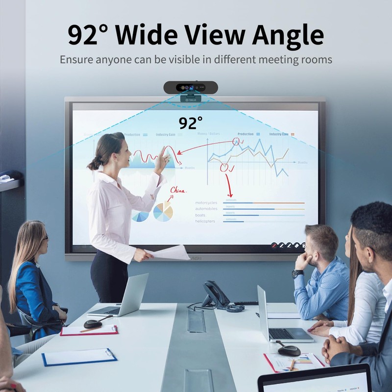 TOALLIN 2K QHD Webcam for Windows Hello Face Login, IR
