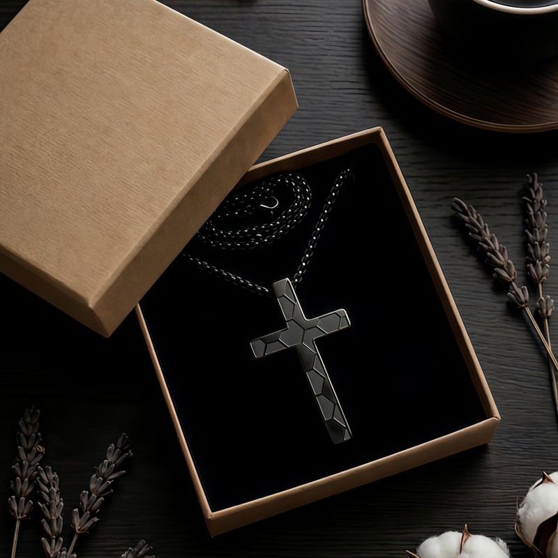 RSWETE Soccer Cross Necklace, Bible Verse Gifts for Men &