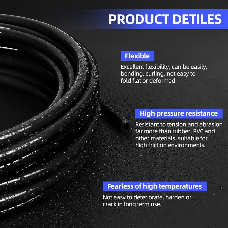 ANOMM 10M PU Pneumatic Hose, Air Hose Pipe Set, Pneumatic