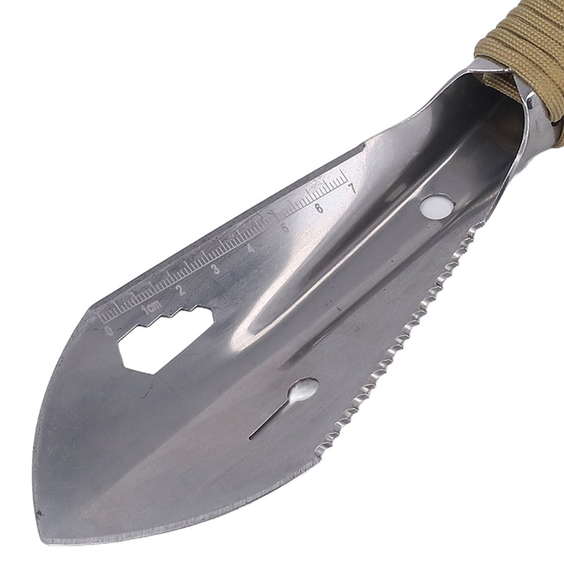 Survival Digging Trowel Stainless Steel Anti Slip Handle Multifunctional Detecting