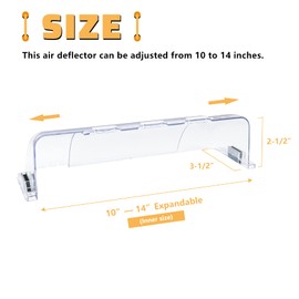 LBG Products Air Deflectors for Vents,Sidewall and Ceiling Registers 10" to 14" Wide,Adjustable Magnetic AC Vent Deflector,2 Pack