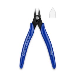 Wire Cutters, Flush Cutters Precision Spring-Loaded Side Cutter, Heavy Duty Diagonal Cutting Pliers in CRV Steel for Electrical, Home DIY, Jewelry Crafts, Coil Making Tools (#1 Blue)