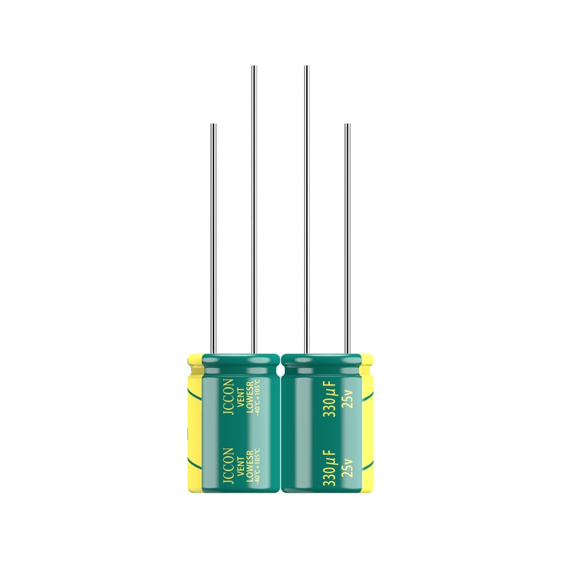 JCCON 10-Pack 25V 330uF Premium Quality Low ESR Electrolytic Capacitors