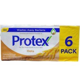 1 PK of 6 bars 3.7oz) New PROTEX OATS ANTIBACTERIAL SOAP BAR JABON PROTEX AVENA