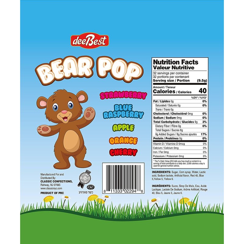 Bear Pop - Teddy Bear Shaped Lollipops Sucker | 32