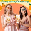 SiliFine 24 Pcs Orange Themed Party Decorations Cups Plastic Tumbler