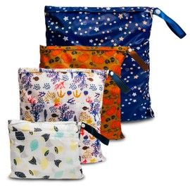 Joyo roy Nappy Bags Wet Bag Cloth Nappy Wet Bags Wet Bag Nappy Bag Baby Nappy Bag Wet Dry Bag Wet Bag for Cloth Nappies Bag Organisers Large Nappy Bags Waterproof Zip Bag Nappy Bag Organiser SMML