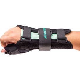 Aircast A2 Wrist Support Brace with Thumb Spica: Right Hand, Small, Black